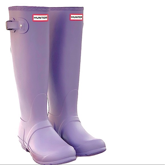 NWT Hunter Original Tall Matte Purple Rain Boot - Picture 8 of 9